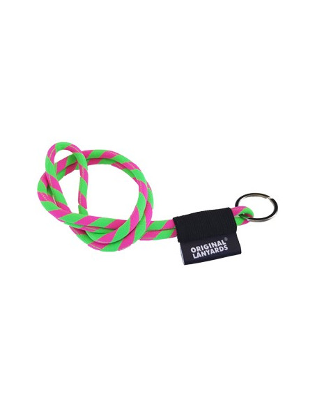 Fita Lanyards Tube Long Verde / Rosa ø8 x 470 mm