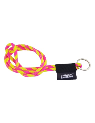 Fita Lanyards Tube Long Amarelo / Rosa ø8 x 470 mm