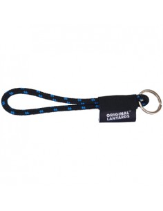 Fita Lanyards Nautic Short Preto / Azul ø7 x 175 mm