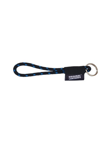 Fita Lanyards Nautic Short Preto / Azul ø7 x 175 mm