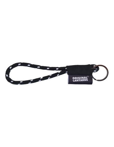 Fita Lanyards Nautic Short Preto / Branco ø7 x 175 mm