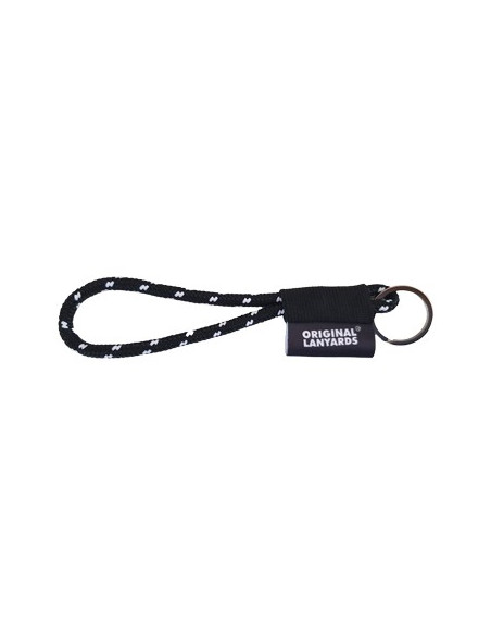 Fita Lanyards Nautic Short Preto / Branco ø7 x 175 mm