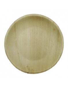Pratos Folha de Palma Redondo 23cm 25un