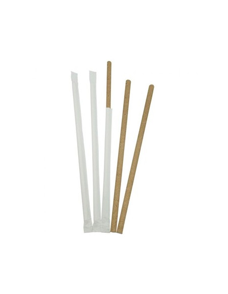Palhinhas 20cmx6mm Papel Kraft (Emb Individual) 500un