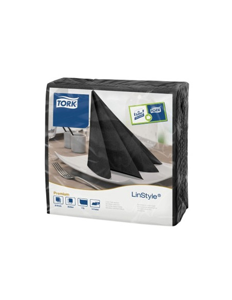 Guardanapos 39x39cm TORK Linstyle Preto 1Fls 50un