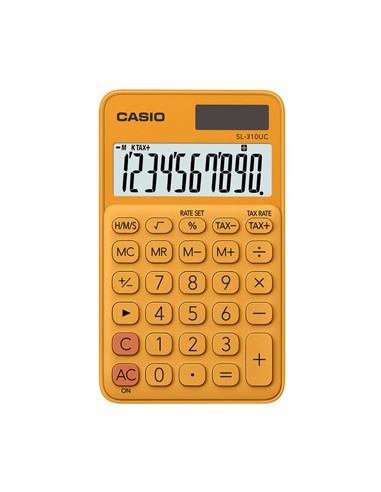 Calculadora de Bolso Casio SL310UCRG Laranja 8 Digitos