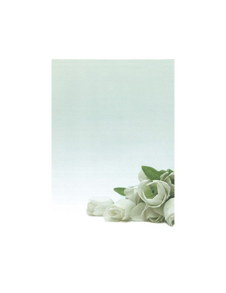 Papel Temático Flor Branca A4 90g 20 Folhas