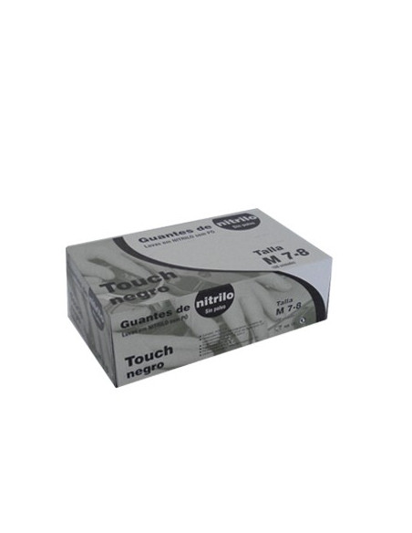Luvas Nitrilo s/Pó Preto Tamanho M Pack 100un