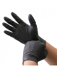 Luvas Nitrilo s/Pó Preto Tamanho L Pack 100un