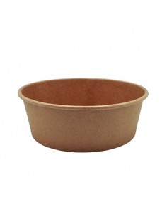 Saladeira Cartão Redondo Ø185mm Cor Kraft 1100ml 50un
