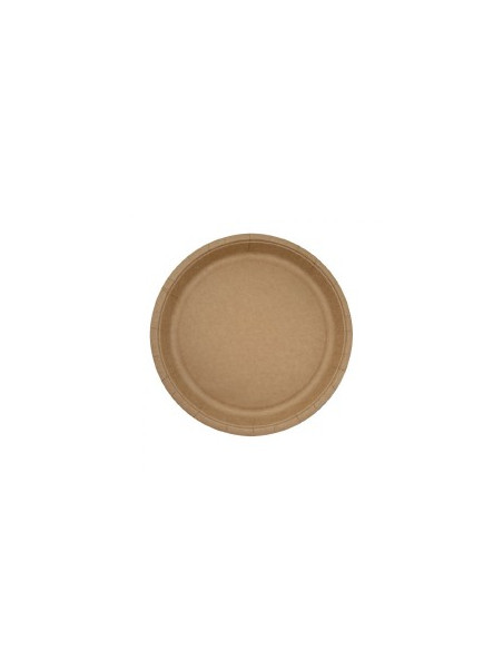 Prato em Cartão Kraft Redondo 17cm 10un