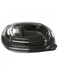 Caixa Alimentar PP Microondas C/Tampa Retang Preto 800ml 60u