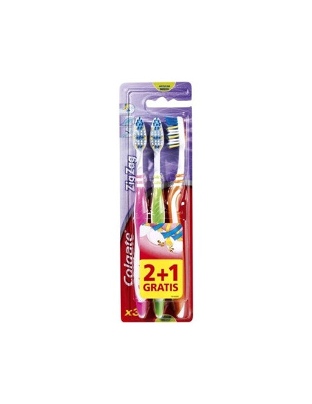 Escova de Dentes COLGATE Zig Zag Media 2+1un