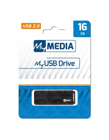 Pen Drive 16GB MYMEDIA USB 2.0 Preto