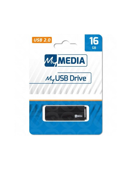 Pen Drive 16GB MYMEDIA USB 2.0 Preto