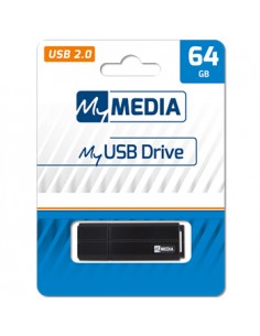 Pen Drive 64GB MYMEDIA USB 2.0 Preto