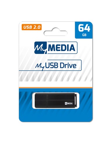 Pen Drive 64GB MYMEDIA USB 2.0 Preto