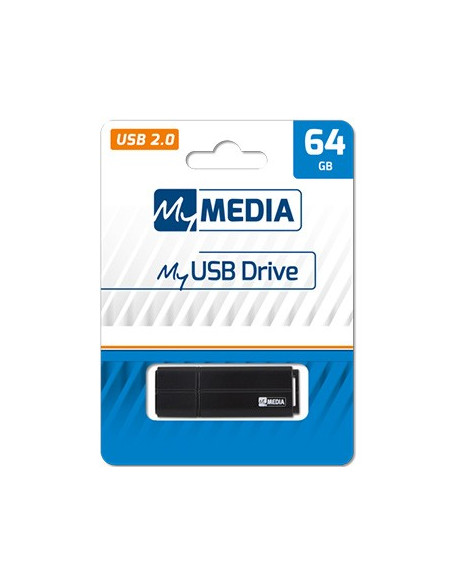 Pen Drive 64GB MYMEDIA USB 2.0 Preto