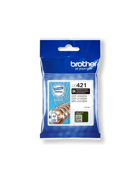 Tinteiro Brother LC421BK Preto 200 Pág.