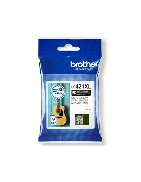 Tinteiro Brother LC421XLBK Preto 500 Pág.