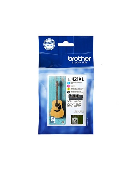 Pack Tinteiros Brother LC421XLVAL 4 Cores 500 Pág.