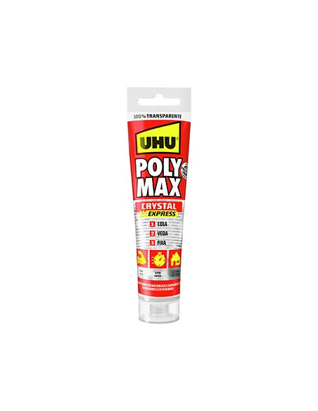 Cola e Veda Poly Max Cristal Express Tubo UHU 115g