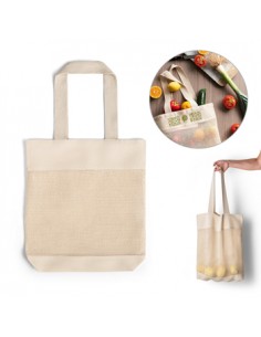 Saco 100% Algodão 39x41x8cm c/Alças e Malha