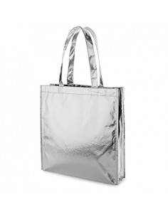 Saco Non-Woven Prateado Laminado 34x35x8cm