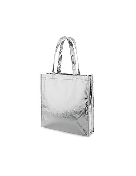 Saco Non-Woven Prateado Laminado 34x35x8cm