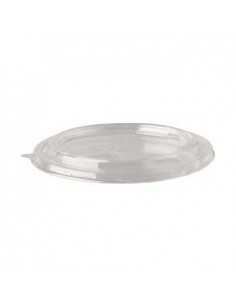 Tampa Saladeira Redonda PLA Transparente Ø15cm 50un