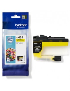 Tinteiro Brother LC424Y Amarelo 750 Pág.