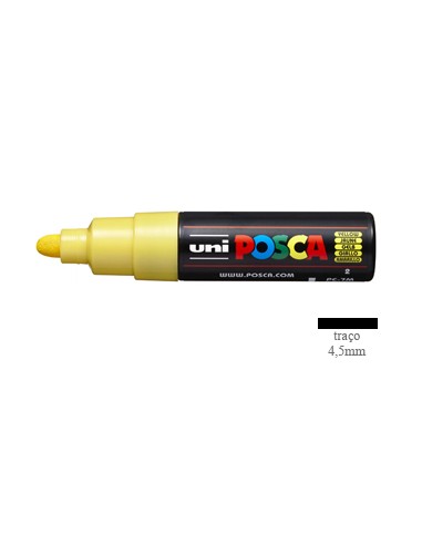 Marcador Uniball Posca PC-7M 4,5mm Amarelo 1un