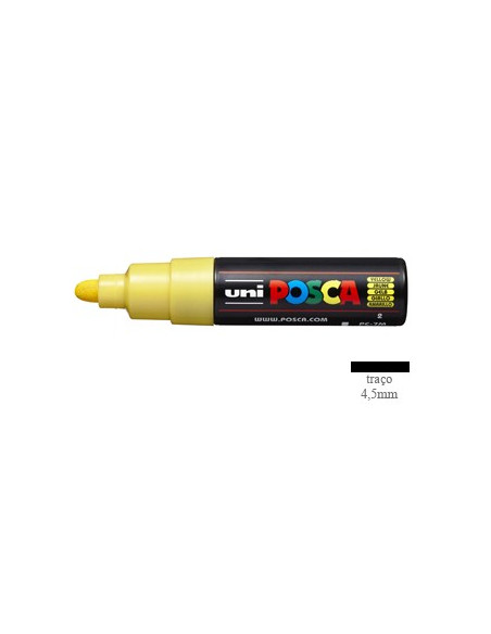 Marcador Uniball Posca PC-7M 4,5mm Amarelo 1un