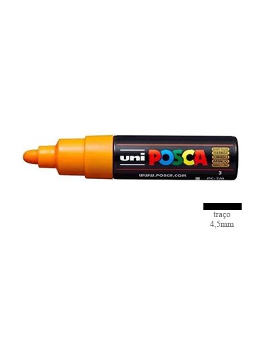 Marcador Uniball Posca PC-7M 4,5mm Amarelo Brilhante 1un