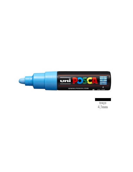 Marcador Uniball Posca PC-7M 4,5mm Azul Claro 1un