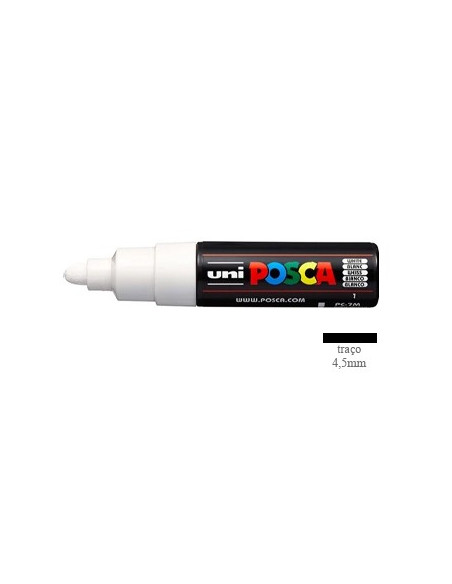 Marcador Uniball Posca PC-7M 4,5mm Branco 1un