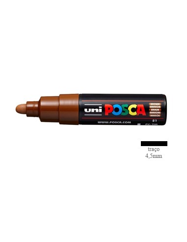 Marcador Uniball Posca PC-7M 4,5mm Castanho 1un