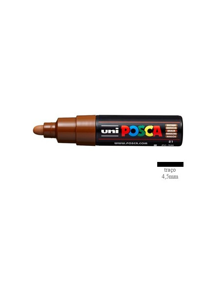 Marcador Uniball Posca PC-7M 4,5mm Castanho 1un
