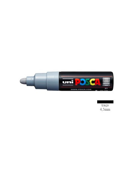 Marcador Uniball Posca PC-7M 4,5mm Cinzento 1un