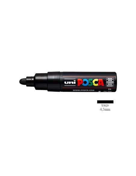 Marcador Uniball Posca PC-7M 4,5mm Preto 1un