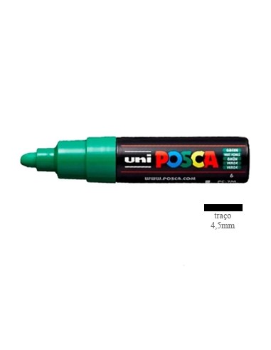 Marcador Uniball Posca PC-7M 4,5mm Verde 1un