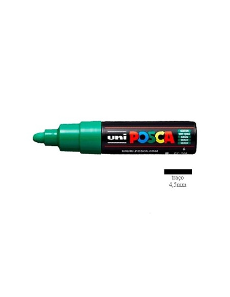 Marcador Uniball Posca PC-7M 4,5mm Verde 1un