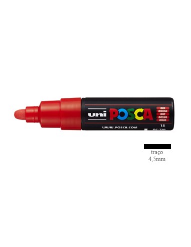 Marcador Uniball Posca PC-7M 4,5mm Vermelho 1un