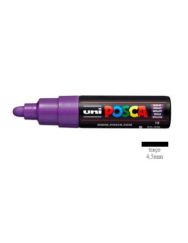 Marcador Uniball Posca PC-7M 4,5mm Violeta 1un