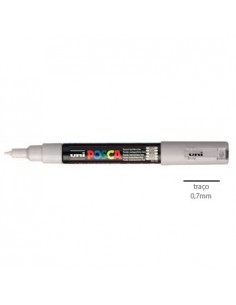 Marcador Uniball Posca PC-1M 0,7mm Cinza 1un