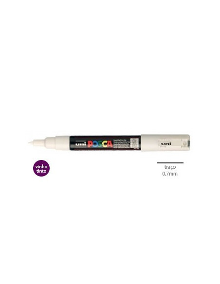 Marcador Uniball Posca PC-1M 0,7mm Vinho Tinto 1un