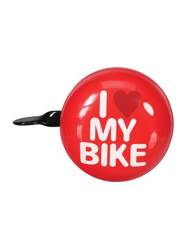 Campainha para Bicicleta 8cm I LOVE MY BIKE Vermelho