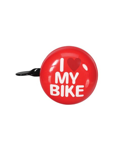 Campainha para Bicicleta 8cm I LOVE MY BIKE Vermelho