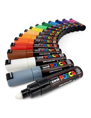 Marcador Uniball Posca PC-7M 4,5mm Cores Sortidas Pack 15un