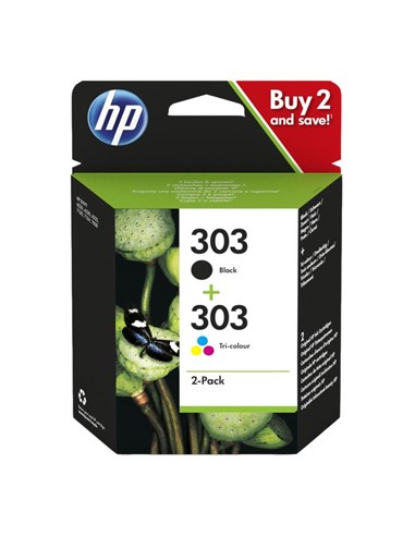 Pack Tinteiros HP 303 Preto/Cor 3YM92A 4ml/4ml